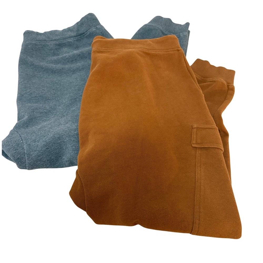 Original Use Mens Cargo Jogger 2 Pack Large Brown Gray Fleece Lounge Gorpcore